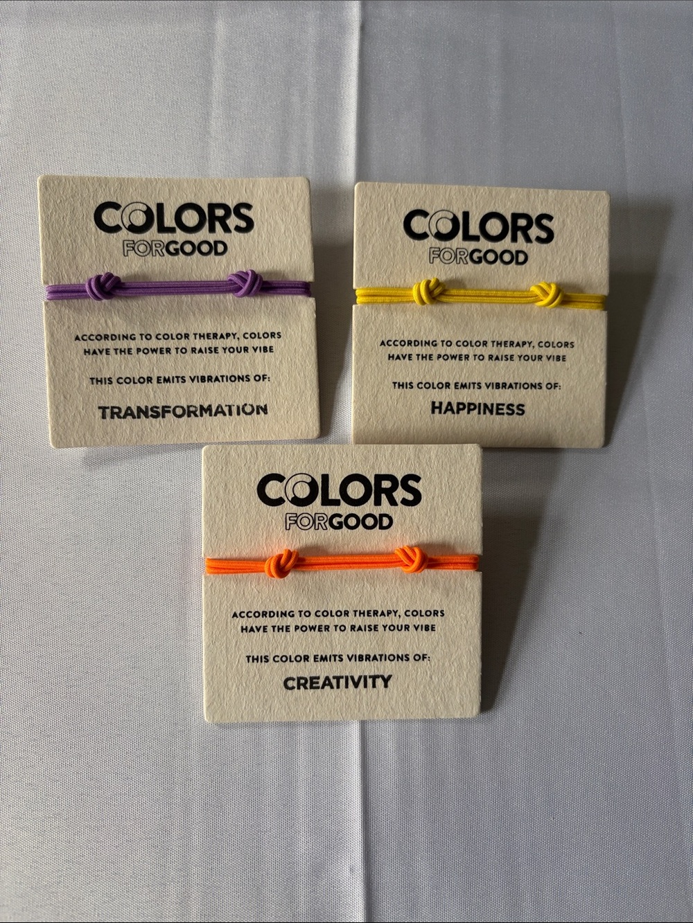 Colors Forgood Bracelets. Set of 3. NWT